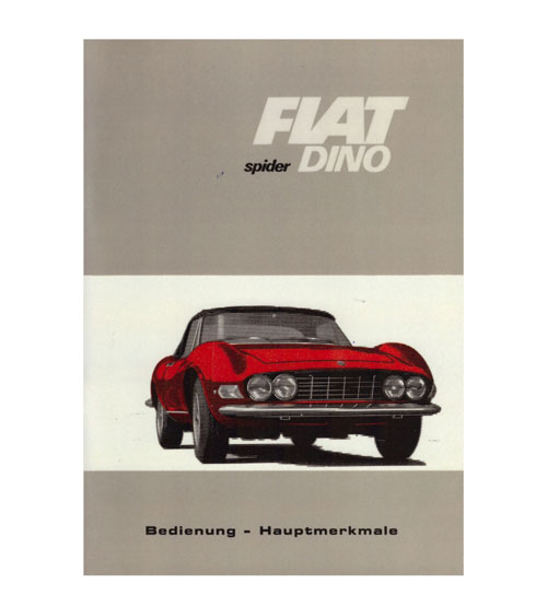 FIAT Dino Spider Bedienung - Hauptmerkmal, gebraucht