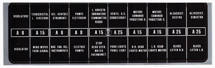 MAGNETI MARELLI Sicherungshalter-Aufkleber 10-Polig B
