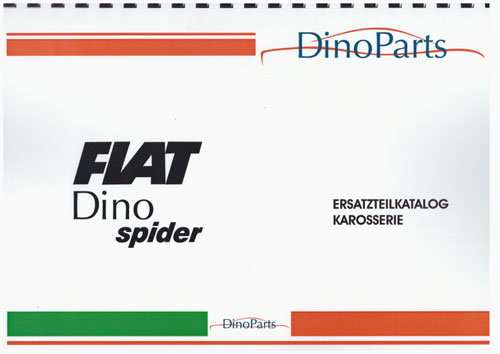 Ersatzteilkatalog Karosserie FIAT Dino Spider
