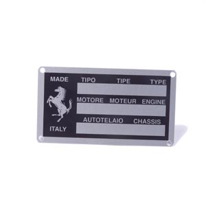 Ferrari Typenschild