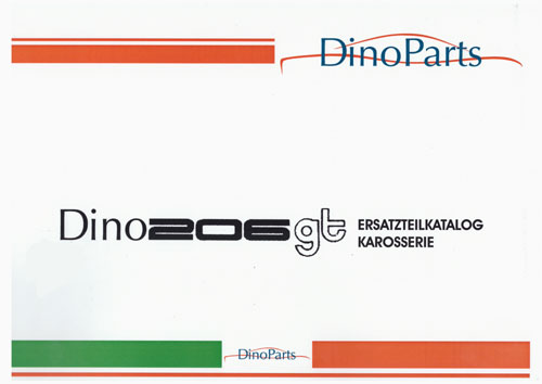 Ersatzteilkatalog Karosserie 206 GT [[Chassis-Nr. 00102 - 00
