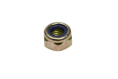 Mutter M10, SW 17, gelb chromatiert, selbssichernd, flach