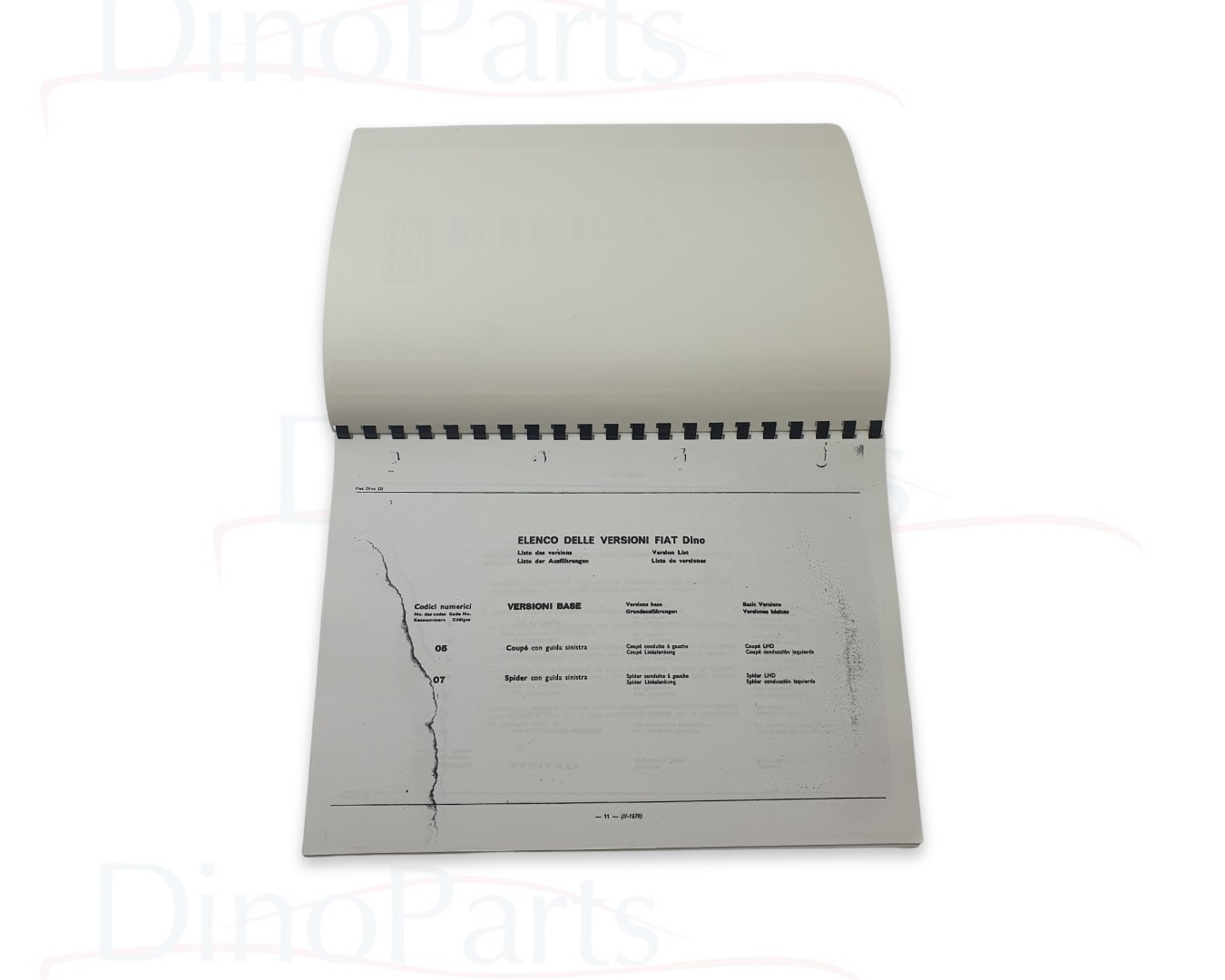 Ersatzteilkatalog FIAT Spider & Coupé 2000