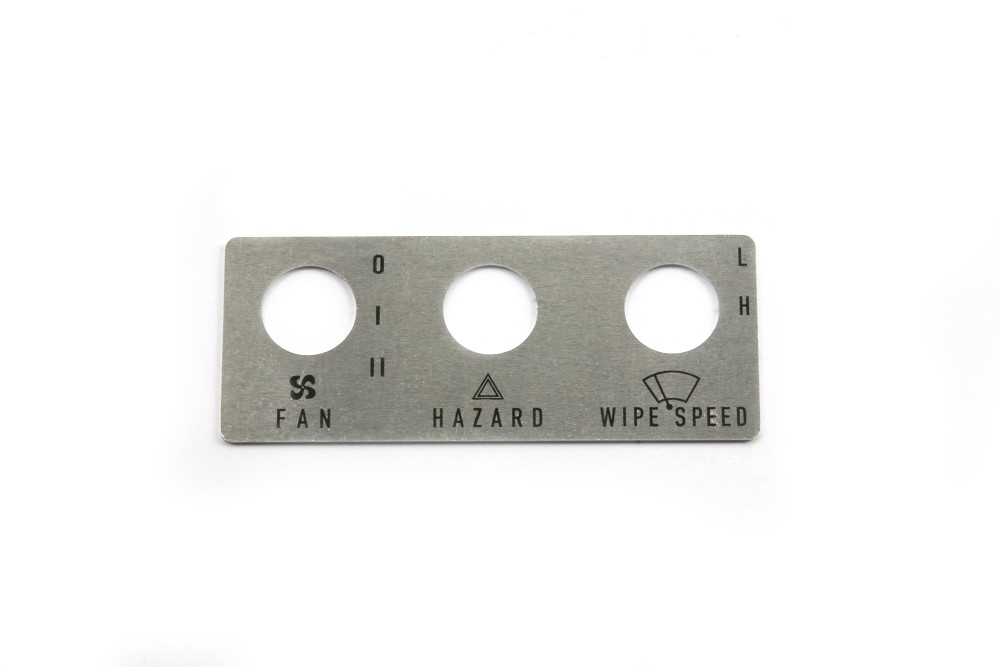 Schild Mittelkonsole für 3 Schalter Ferrari 308 QV
