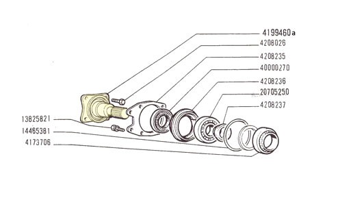 Steckachse differentialseitig aufbereitet FIAT Dino 2400