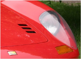 Scheinwerfer-Abdeckung mit Halterung links Ferrari Dino 246