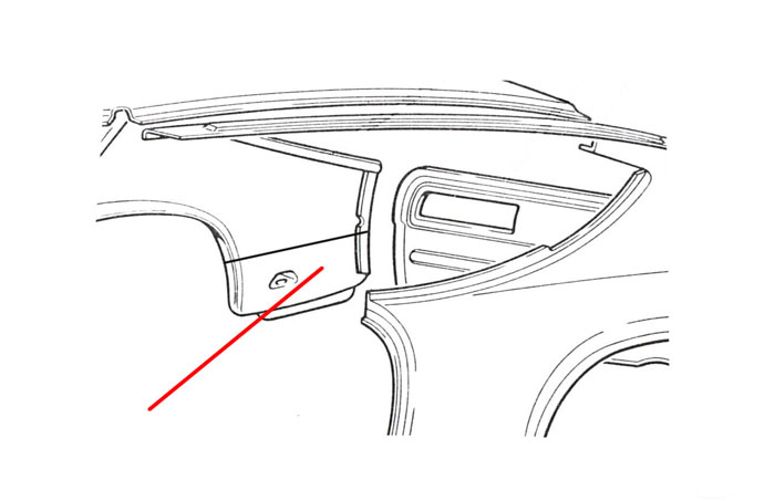 Reparaturblech Kotflügel hinten rechts Coupe