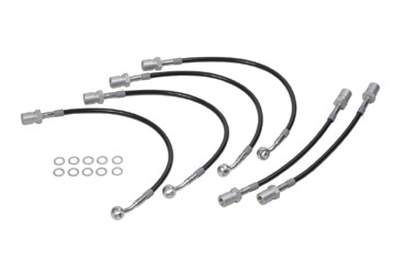 Stahlflex-Bremsschlauchsatz vorne + hinten, FIAT Dino 2400