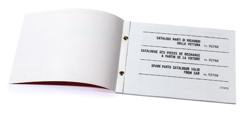 Spare Parts Catalogue Ferrari Dino 246 E-Serie from N. 02768